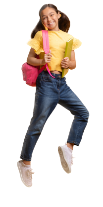 pretty teen girl going to school jumping on yello 2023 09 21 21 17 22 utc Background Removed 1
